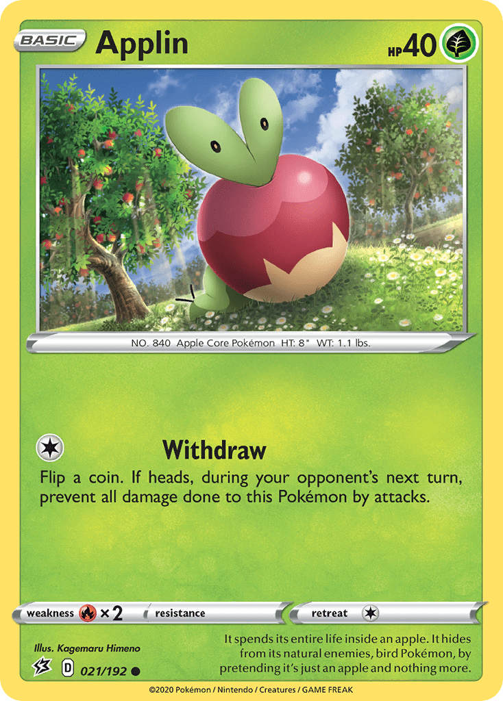 Applin (021/192) [Sword & Shield: Rebel Clash] Pokemon Single Pokémon  | Multizone: Comics And Games