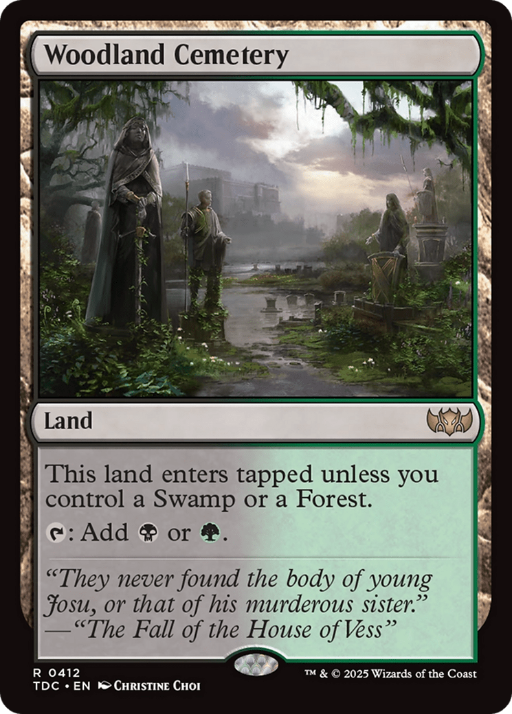 Woodland Cemetery [Tarkir: Dragonstorm Commander] MTG Single Magic: The Gathering  | Multizone: Comics And Games