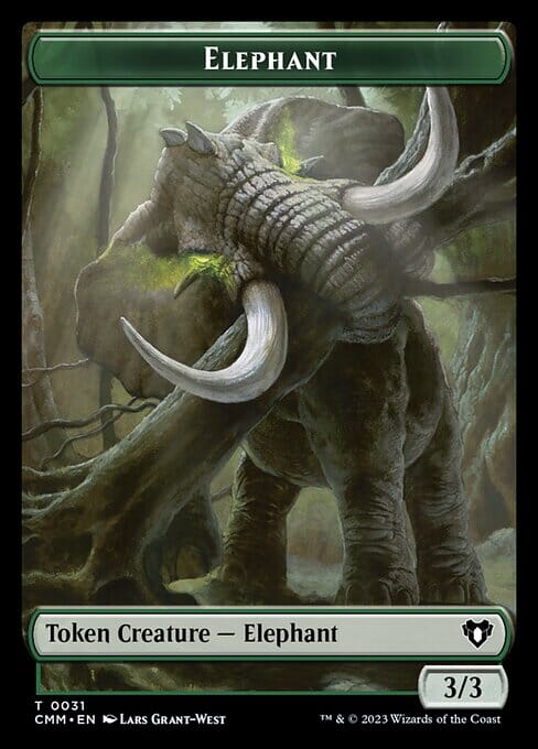 Clue // Elephant Double-Sided Token [Commander Masters Tokens] MTG Single Magic: The Gathering  | Multizone: Comics And Games