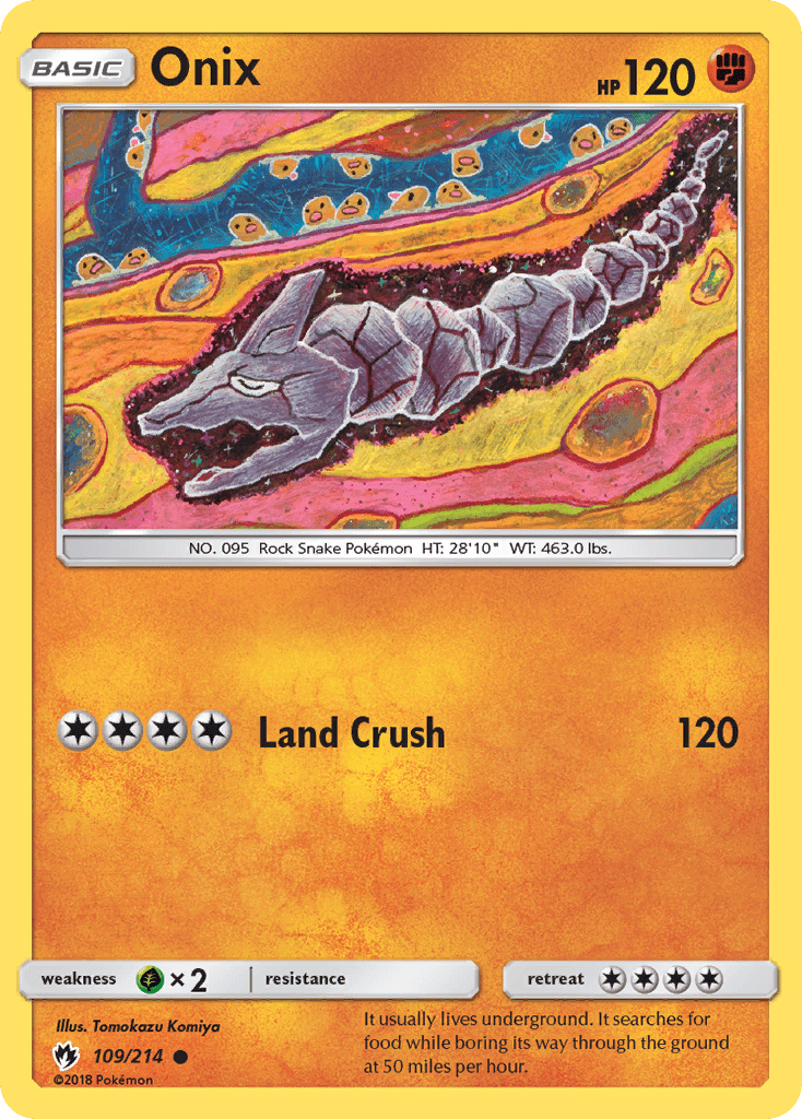 Onix (109/214) [Sun & Moon: Lost Thunder] Pokemon Single Pokémon  | Multizone: Comics And Games