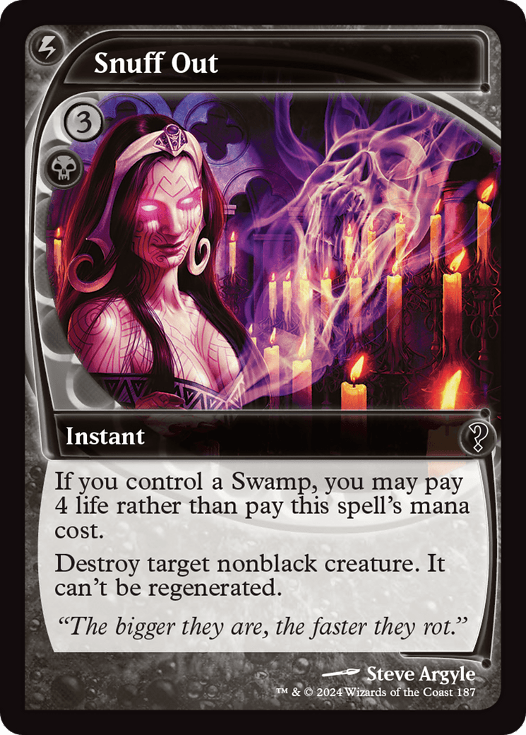 Snuff Out (Future Sight) [Mystery Booster 2] MTG Single Magic: The Gathering  | Multizone: Comics And Games