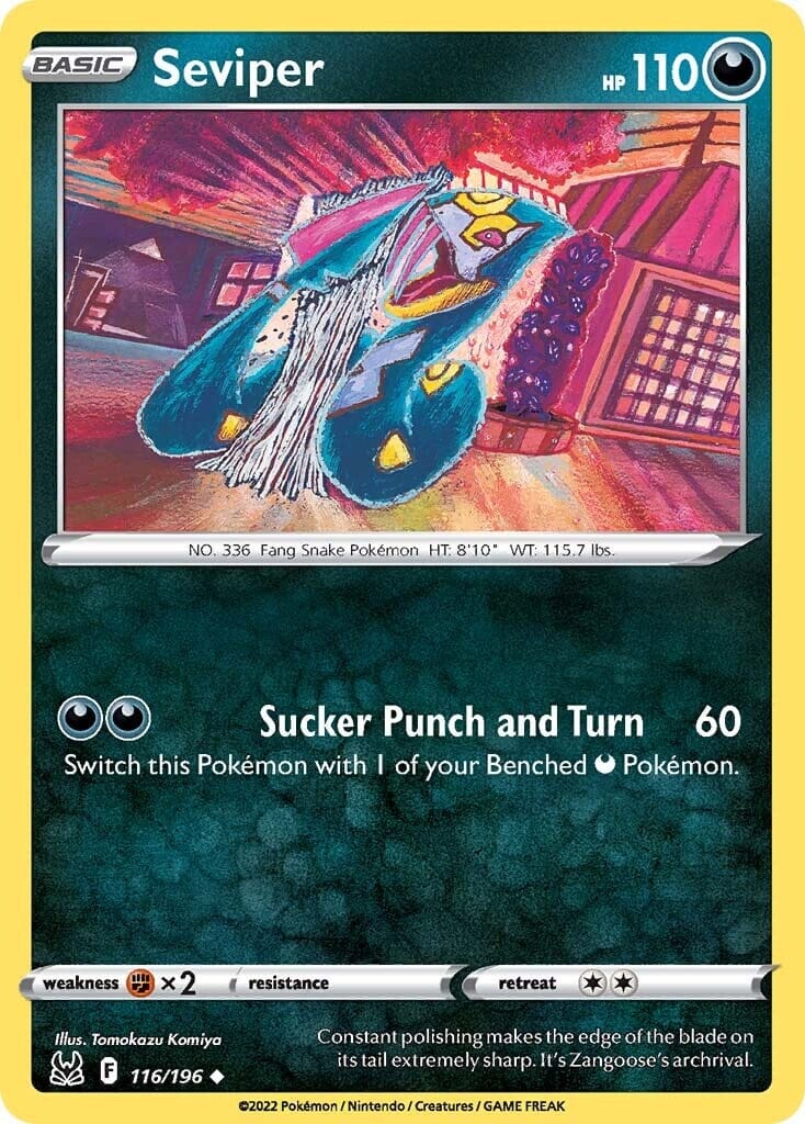 Seviper (116/196) [Sword & Shield: Lost Origin] Pokemon Single Pokémon  | Multizone: Comics And Games
