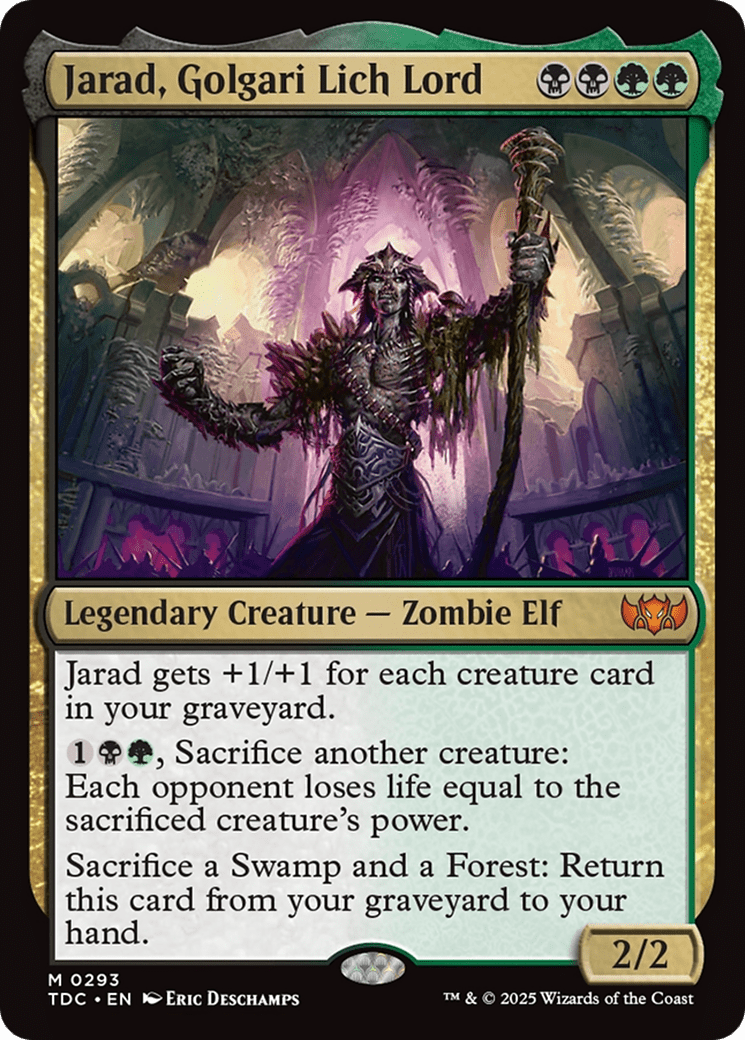 Jarad, Golgari Lich Lord [Tarkir: Dragonstorm Commander] MTG Single Magic: The Gathering  | Multizone: Comics And Games