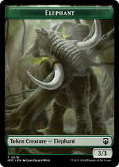 Elephant (Ripple Foil) // Beast (0016) Double-Sided Token [Modern Horizons 3 Commander Tokens] MTG Single Magic: The Gathering  | Multizone: Comics And Games