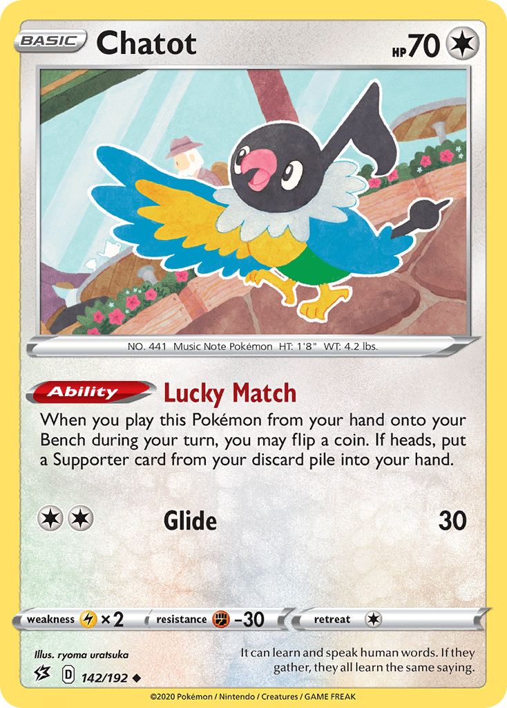 Chatot (142/192) [Sword & Shield: Rebel Clash] Pokemon Single Pokémon  | Multizone: Comics And Games