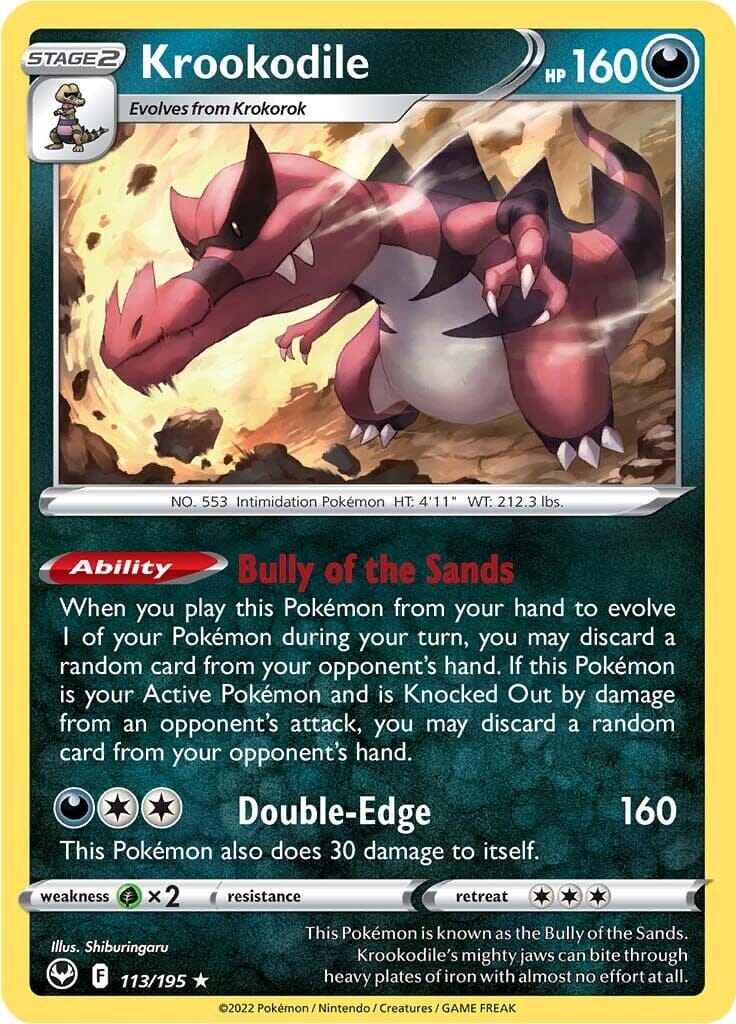 Krookodile (113/195) [Sword & Shield: Silver Tempest] Pokemon Single Pokémon  | Multizone: Comics And Games