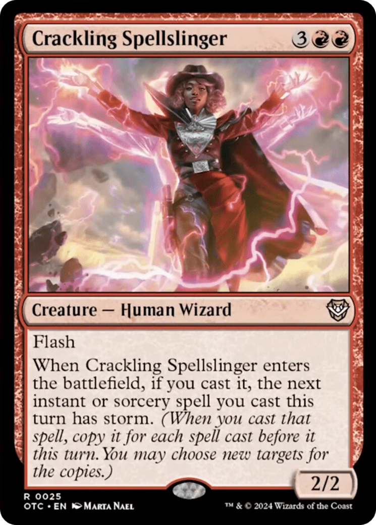 Crackling Spellslinger [Outlaws of Thunder Junction Commander] MTG Single Magic: The Gathering  | Multizone: Comics And Games