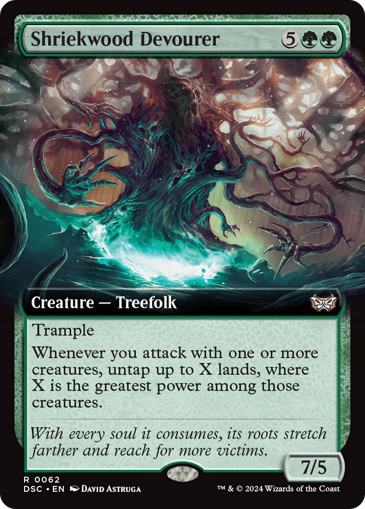 Shriekwood Devourer (Extended Art) [Duskmourn: House of Horror Commander] MTG Single Magic: The Gathering  | Multizone: Comics And Games
