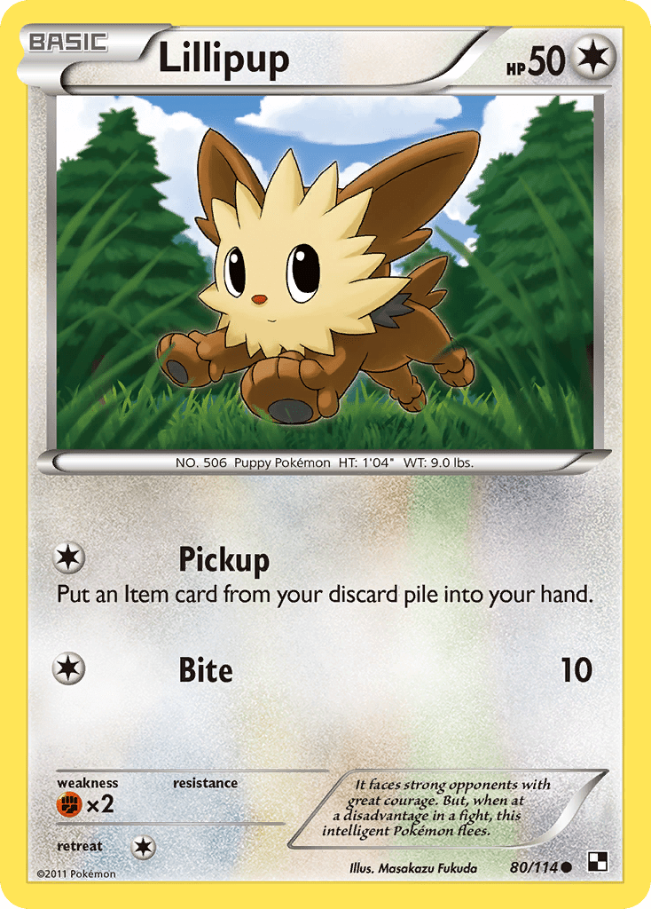 Lillipup (80/114) [Black & White: Base Set] Pokemon Single Pokémon  | Multizone: Comics And Games