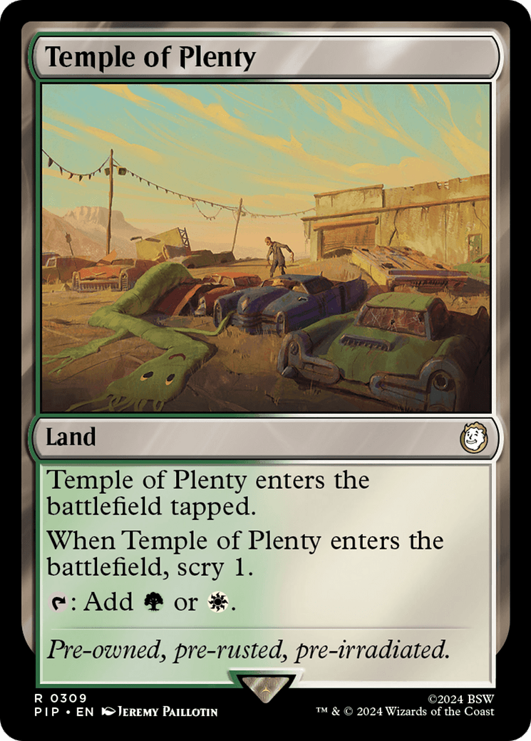 Temple of Plenty [Fallout] MTG Single Magic: The Gathering  | Multizone: Comics And Games