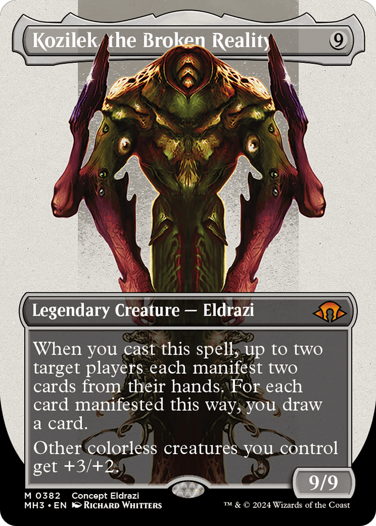 Kozilek, the Broken Reality (Borderless) (Serialized) [Modern Horizons 3] MTG Single Magic: The Gathering  | Multizone: Comics And Games