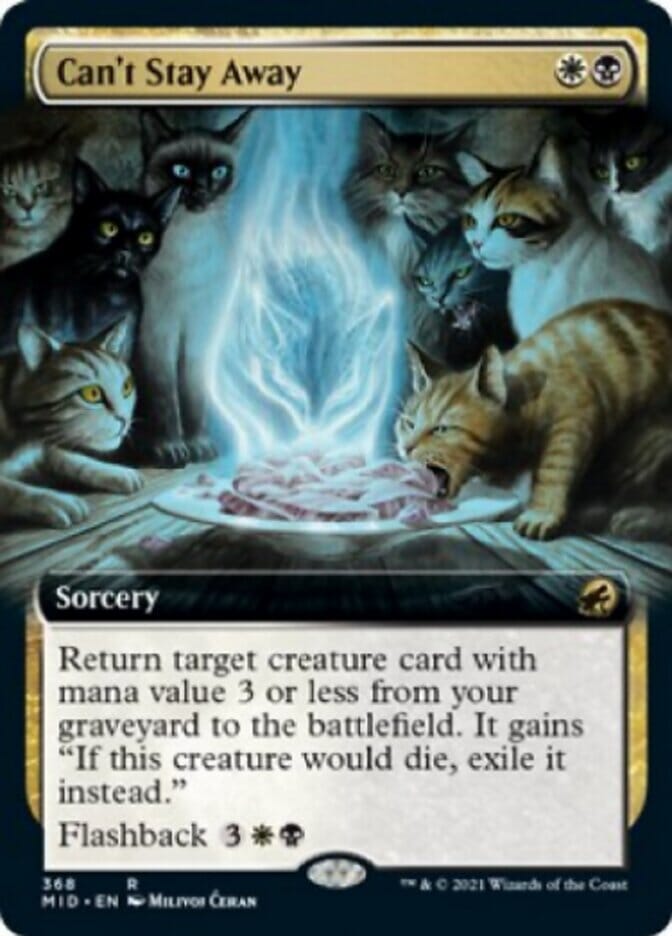 Can't Stay Away (Extended Art) [Innistrad: Midnight Hunt] MTG Single Magic: The Gathering  | Multizone: Comics And Games