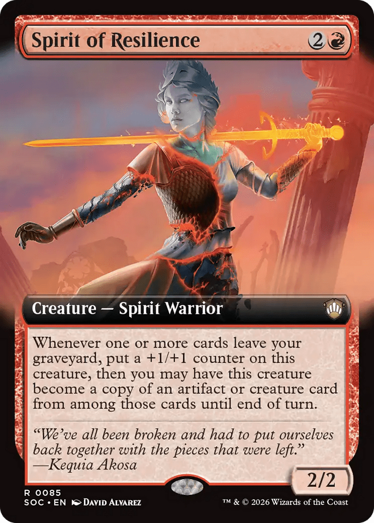 Spirit of Resilience (Extended Art) [Secrets of Strixhaven Commander] MTG Single Magic: The Gathering  | Multizone: Comics And Games