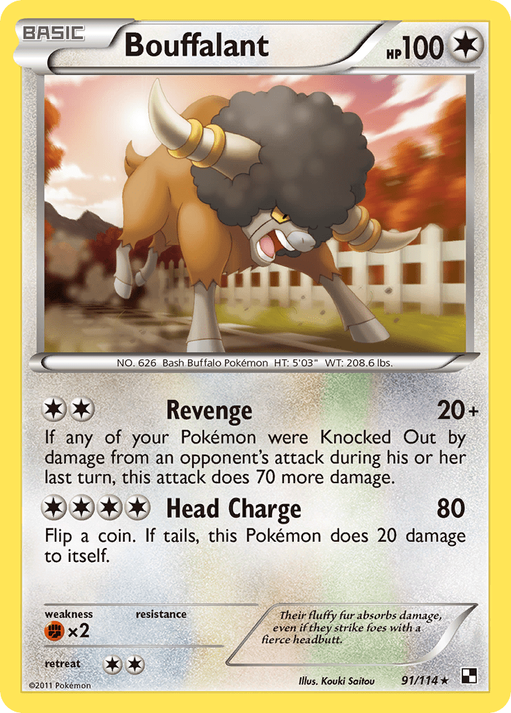 Bouffalant (91/114) [Black & White: Base Set] Pokemon Single Pokémon  | Multizone: Comics And Games