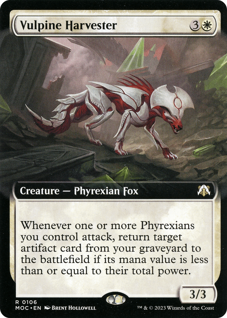 Vulpine Harvester (Extended Art) [March of the Machine Commander] MTG Single Magic: The Gathering  | Multizone: Comics And Games