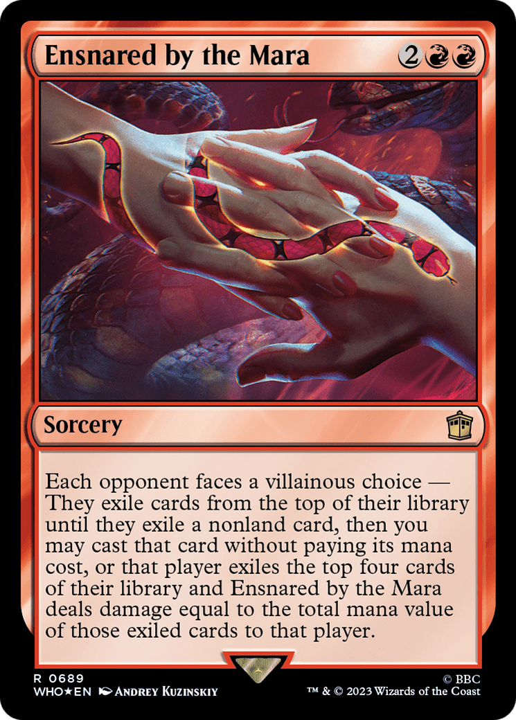 Ensnared by the Mara (Surge Foil) [Doctor Who] MTG Single Magic: The Gathering  | Multizone: Comics And Games