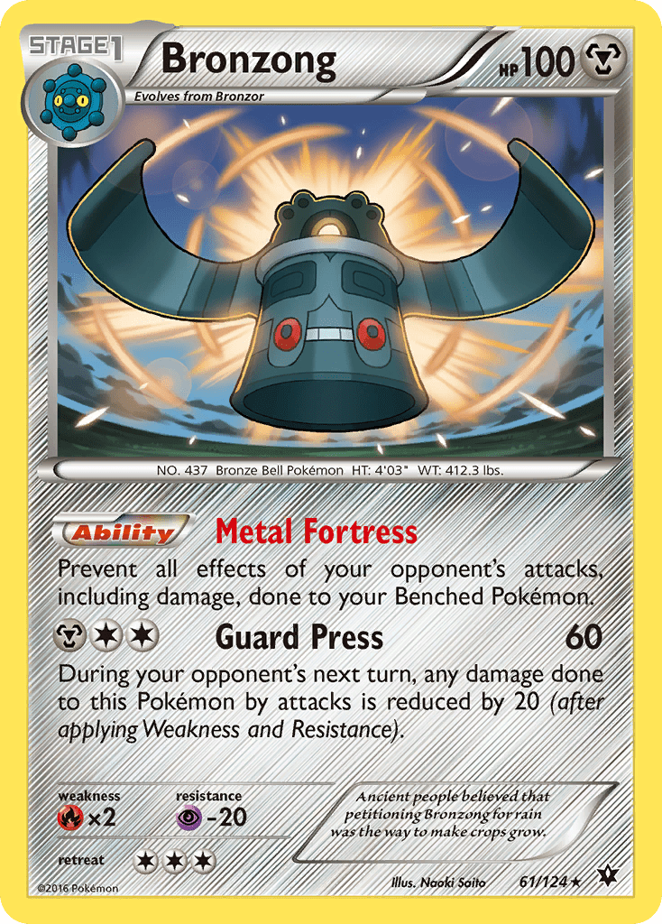 Bronzong (61/124) [XY: Fates Collide] Pokemon Single Pokémon  | Multizone: Comics And Games