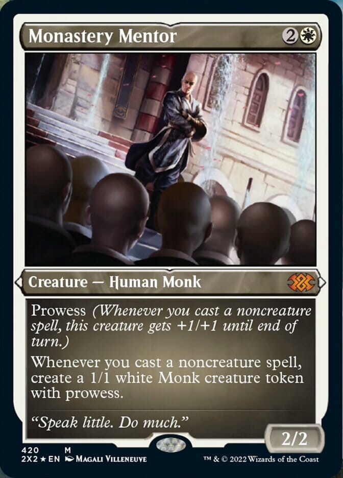 Monastery Mentor (Foil Etched) [Double Masters 2022] MTG Single Magic: The Gathering  | Multizone: Comics And Games