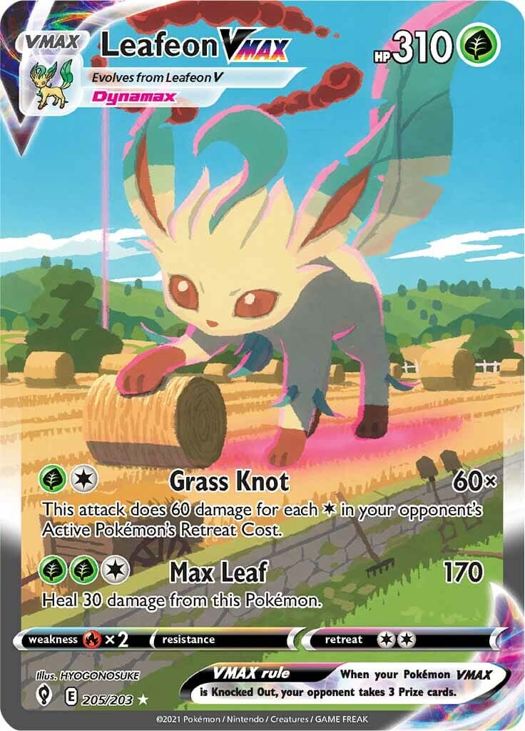 Leafeon VMAX (205/203) [Sword & Shield: Evolving Skies] Pokemon Single Pokémon  | Multizone: Comics And Games