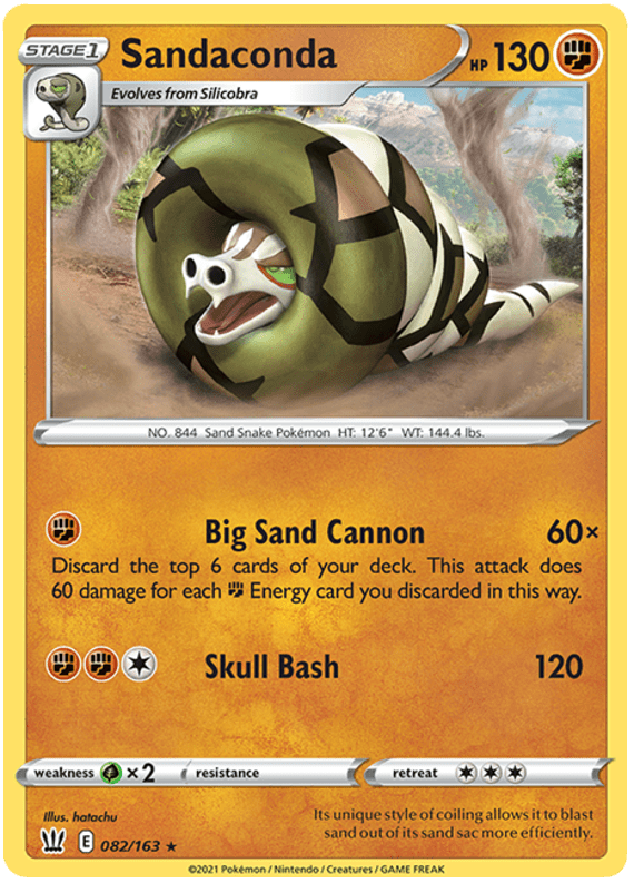 Sandaconda (082/163) [Sword & Shield: Battle Styles] Pokemon Single Pokémon  | Multizone: Comics And Games