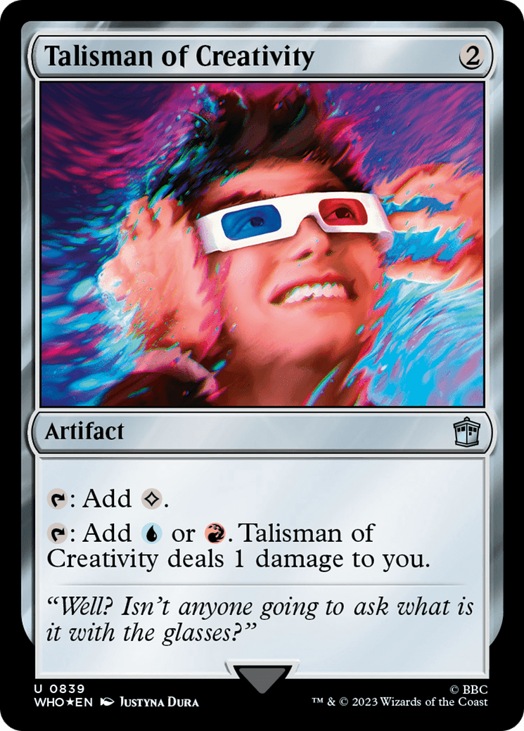 Talisman of Creativity (Surge Foil) [Doctor Who] MTG Single Magic: The Gathering  | Multizone: Comics And Games
