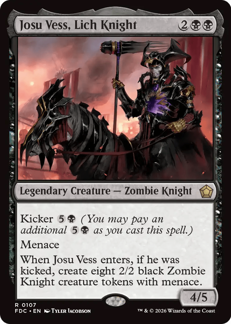 Josu Vess, Lich Knight [Foundations Commander] MTG Single Magic: The Gathering  | Multizone: Comics And Games