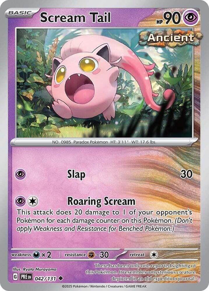 Scream Tail (042/131) [Scarlet & Violet: Prismatic Evolutions] Pokemon Single Pokémon  | Multizone: Comics And Games