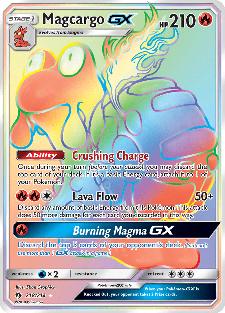 Magcargo GX (218/214) [Sun & Moon: Lost Thunder] Pokemon Single Pokémon  | Multizone: Comics And Games
