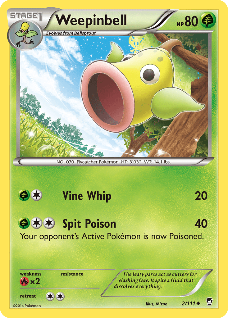 Weepinbell (2/111) [XY: Furious Fists] Pokemon Single Pokémon  | Multizone: Comics And Games