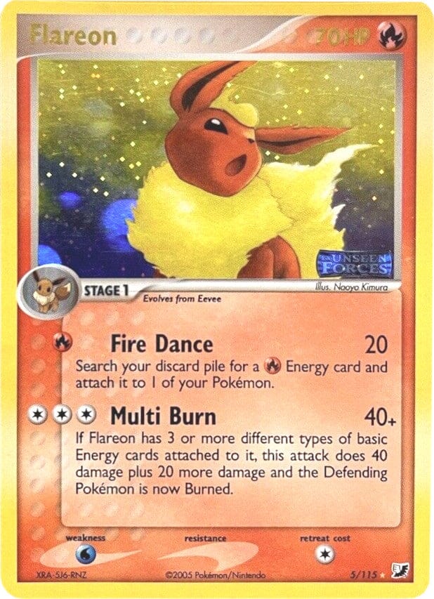 Flareon (5/115) (Stamped) [EX: Unseen Forces] Pokemon Single Pokémon  | Multizone: Comics And Games