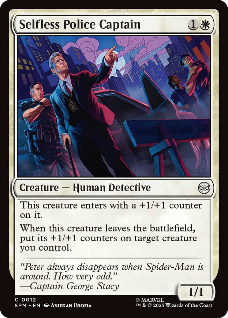 Selfless Police Captain [Marvel's Spider-Man] MTG Single Magic: The Gathering  | Multizone: Comics And Games