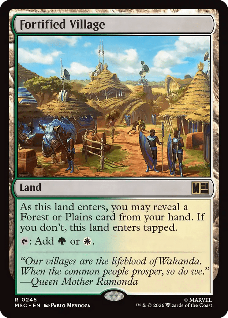 Fortified Village [Marvel Super Heroes Commander] MTG Single Magic: The Gathering  | Multizone: Comics And Games