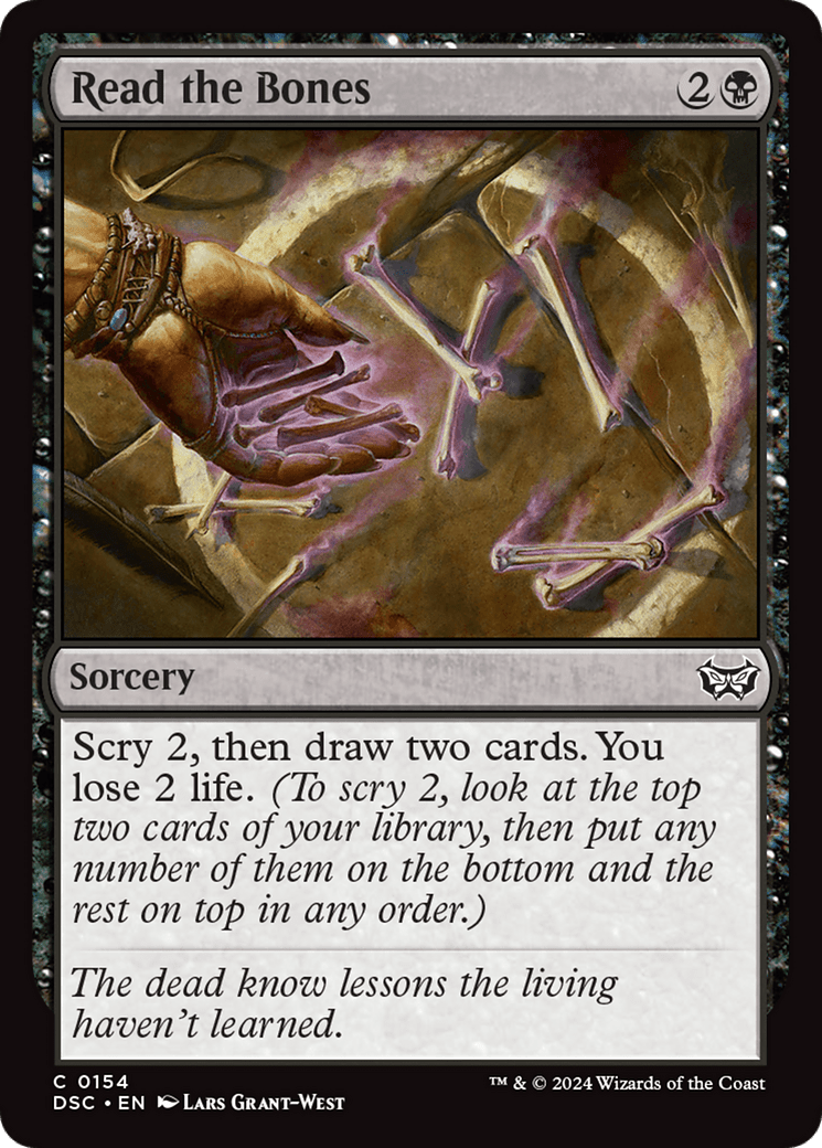 Read the Bones [Duskmourn: House of Horror Commander] MTG Single Magic: The Gathering  | Multizone: Comics And Games