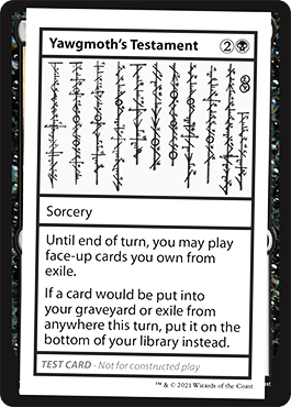 Yawgmoth's Testament (2021 Edition) [Mystery Booster Playtest Cards] MTG Single Magic: The Gathering  | Multizone: Comics And Games