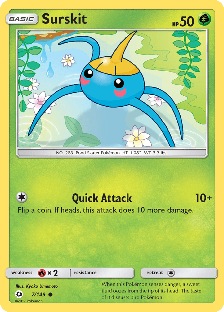 Surskit (7/149) [Sun & Moon: Base Set] Pokemon Single Pokémon  | Multizone: Comics And Games