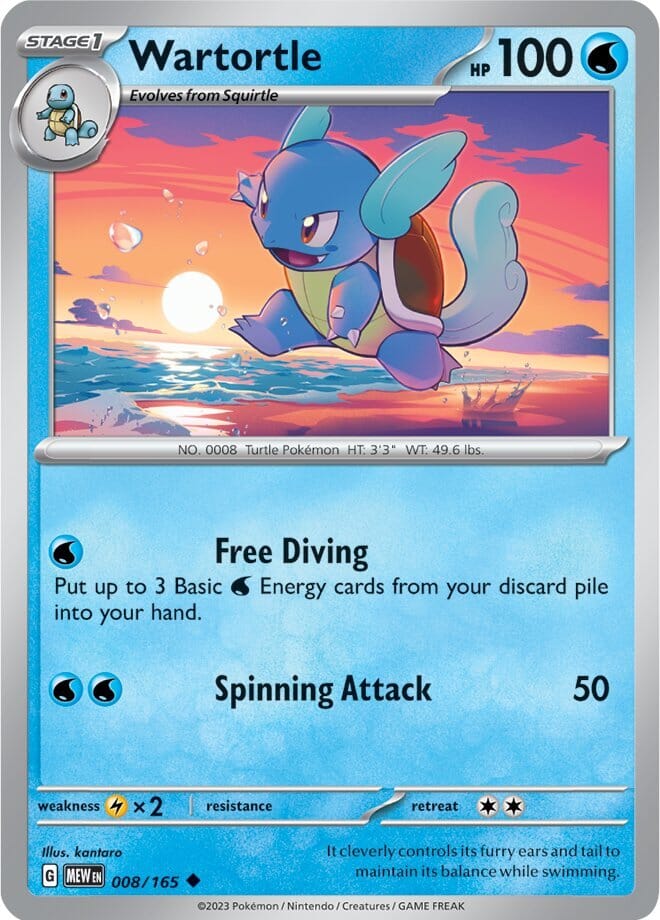 Wartortle (008/165) [Scarlet & Violet 151] Pokemon Single Pokémon  | Multizone: Comics And Games