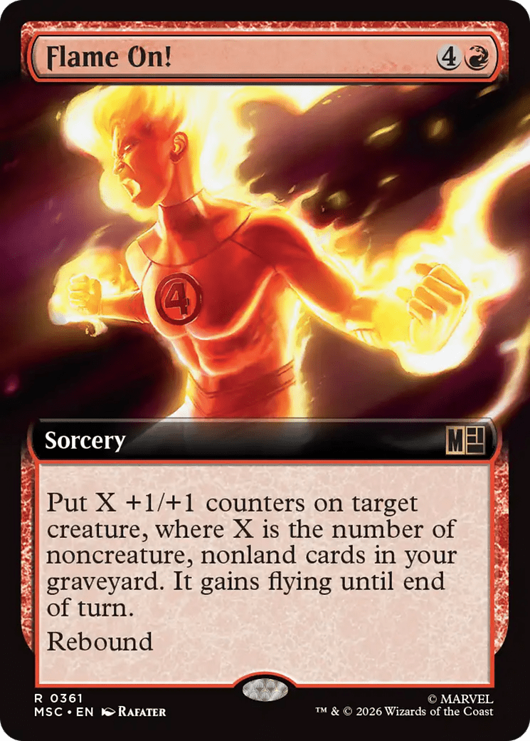 Flame On! (Extended Art) [Marvel Super Heroes Commander] MTG Single Magic: The Gathering  | Multizone: Comics And Games