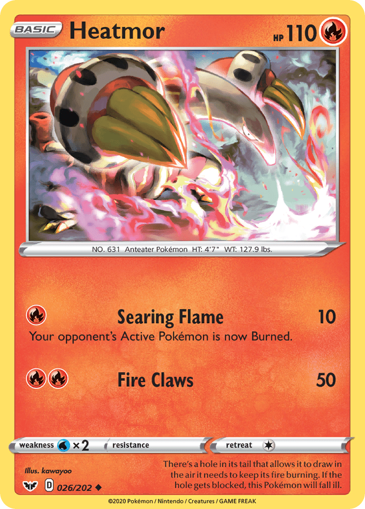 Heatmor (026/202) [Sword & Shield: Base Set] Pokemon Single Pokémon  | Multizone: Comics And Games