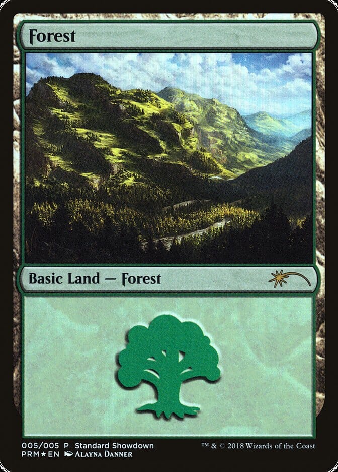 Forest (Alayna Danner) [Standard Showdown Promos] MTG Single Magic: The Gathering  | Multizone: Comics And Games