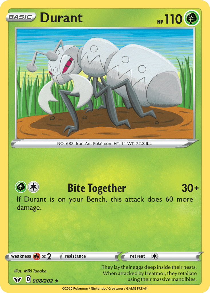 Durant (008/202) [Sword & Shield: Base Set] Pokemon Single Pokémon  | Multizone: Comics And Games