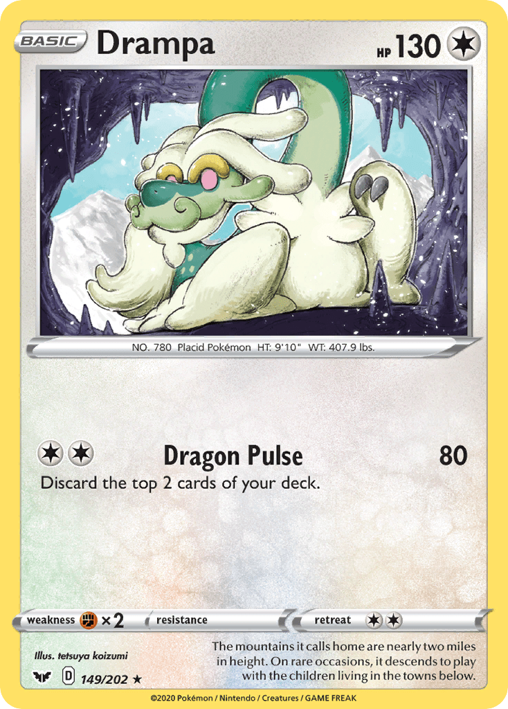 Drampa (149/202) [Sword & Shield: Base Set] Pokemon Single Pokémon  | Multizone: Comics And Games