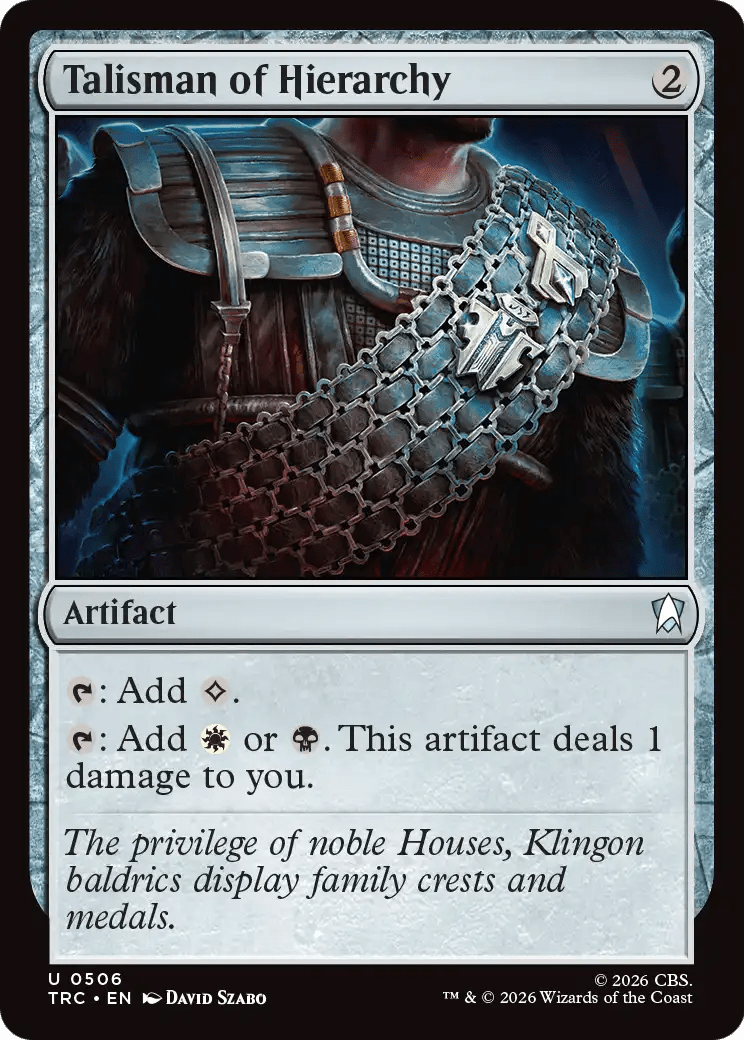 Talisman of Hierarchy [Star Trek Commander] MTG Single Magic: The Gathering  | Multizone: Comics And Games
