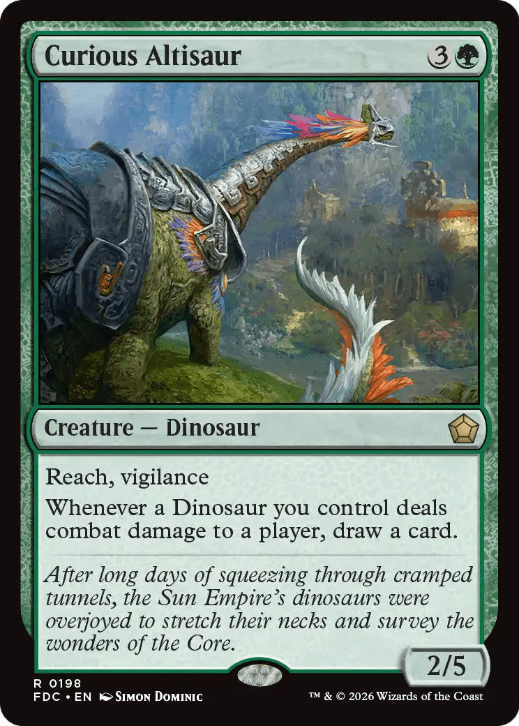 Curious Altisaur [Foundations Commander] MTG Single Magic: The Gathering  | Multizone: Comics And Games
