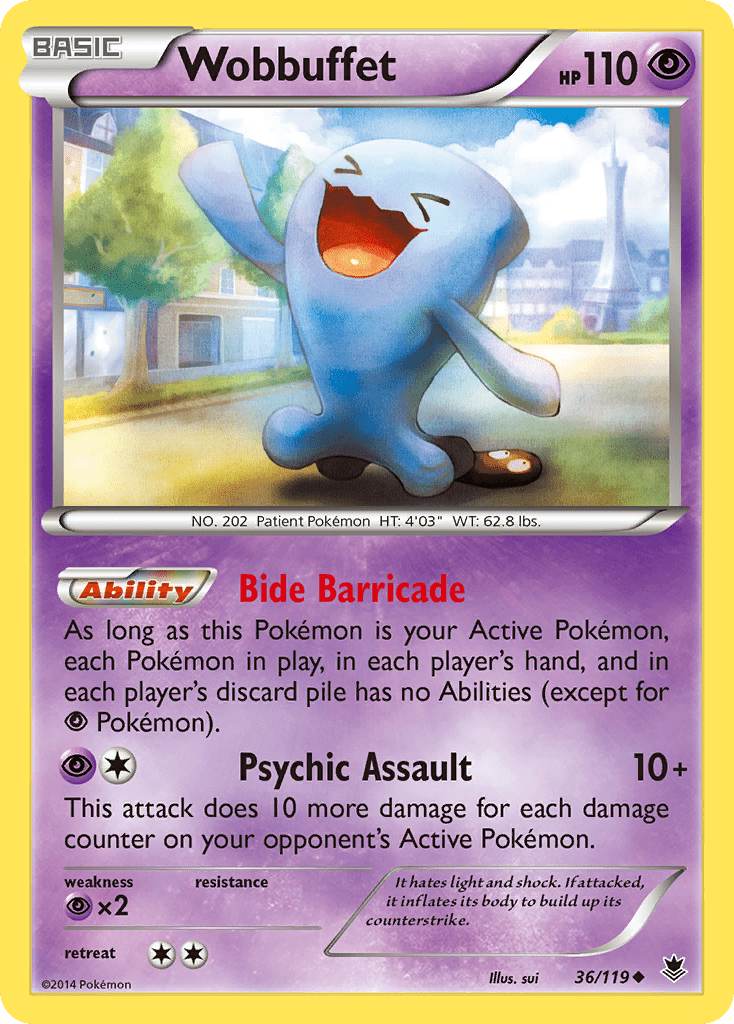 Wobbuffet (36/119) [XY: Phantom Forces] Pokemon Single Pokémon  | Multizone: Comics And Games