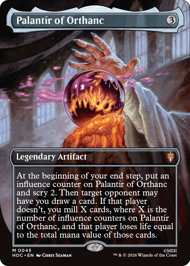 Palantir of Orthanc (Borderless) [The Hobbit: Eternal-Legal] MTG Single Magic: The Gathering  | Multizone: Comics And Games
