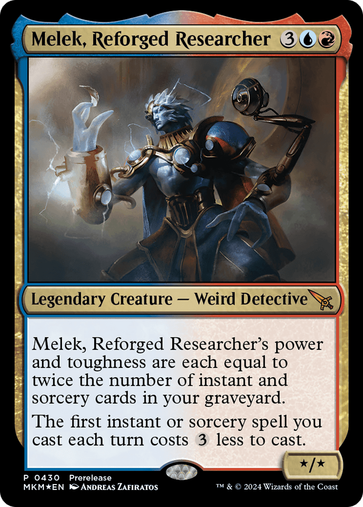 Melek, Reforged Researcher [Murders at Karlov Manor Prerelease Promos] MTG Single Magic: The Gathering  | Multizone: Comics And Games