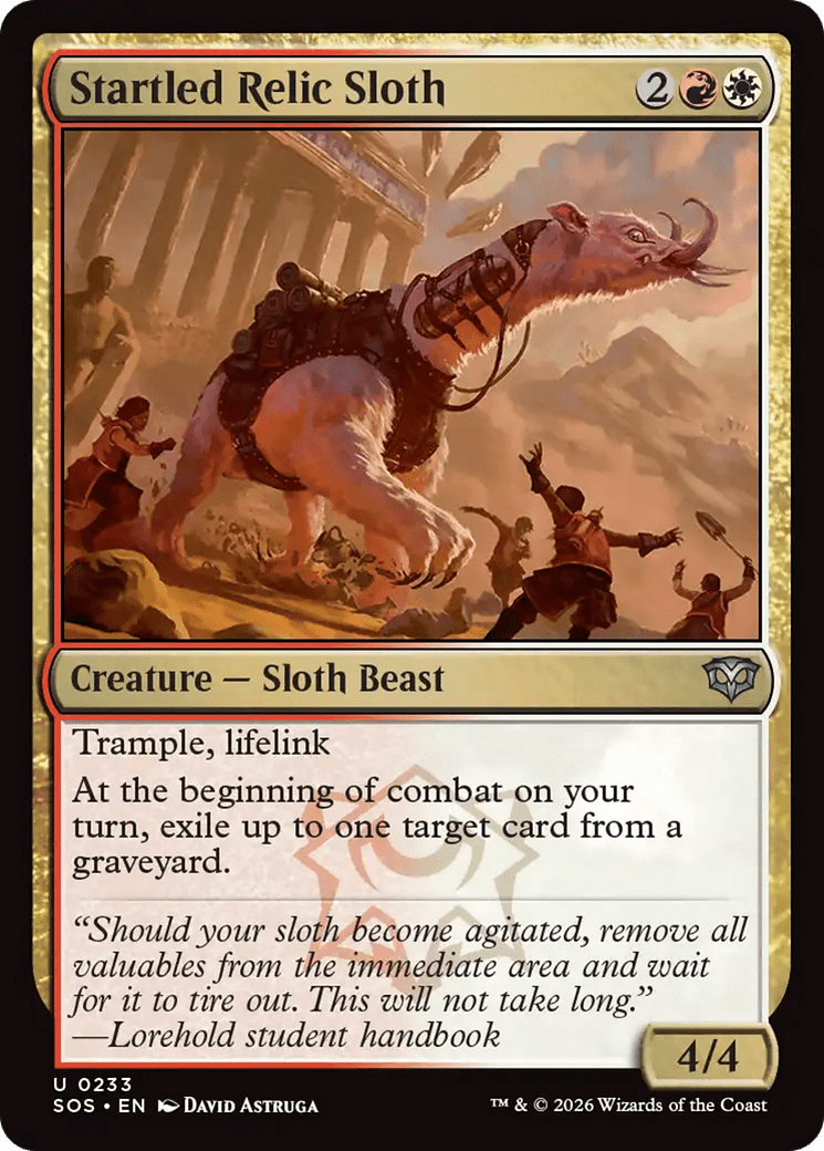 Startled Relic Sloth [Secrets of Strixhaven] MTG Single Magic: The Gathering  | Multizone: Comics And Games