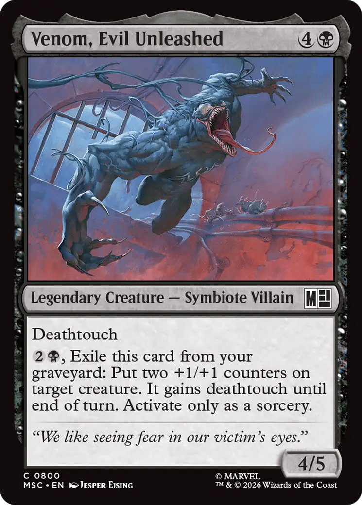 Venom, Evil Unleashed [Marvel Super Heroes Commander] MTG Single Magic: The Gathering  | Multizone: Comics And Games