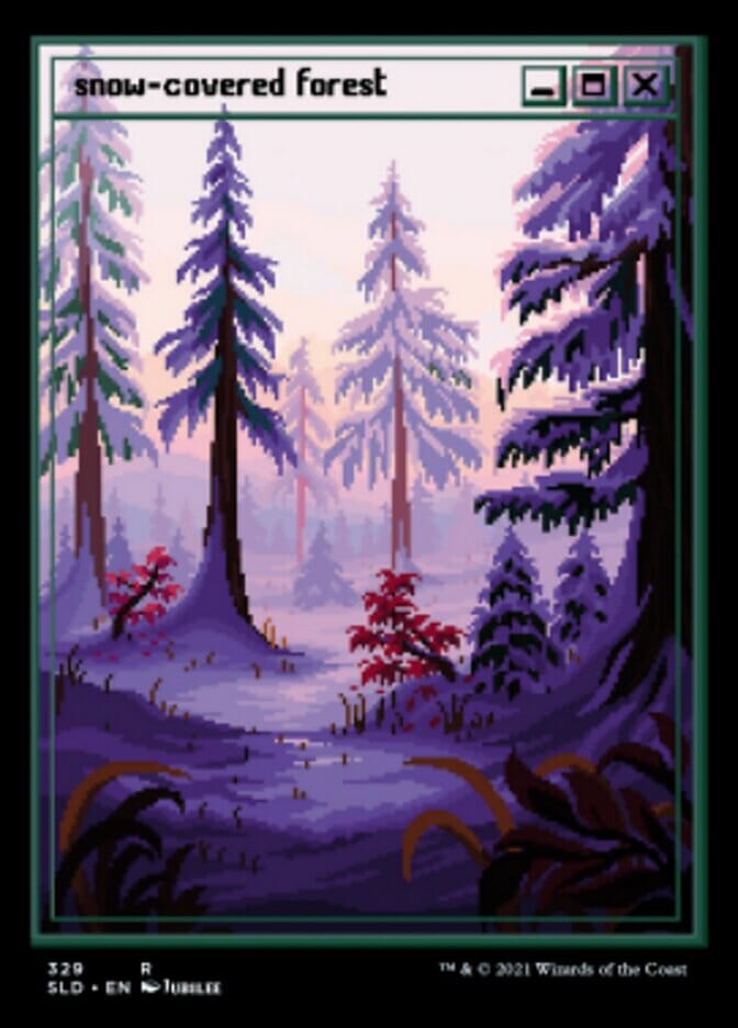 Snow-Covered Forest (Foil Etched) [Secret Lair Drop Series] MTG Single Magic: The Gathering  | Multizone: Comics And Games