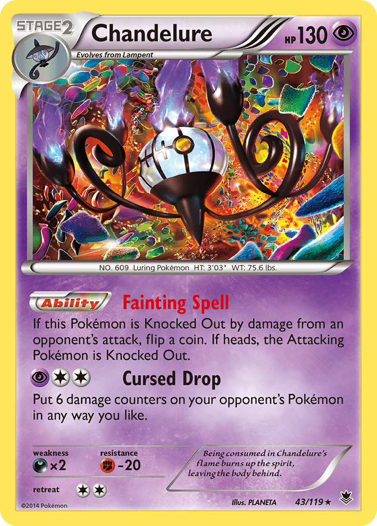 Chandelure (43/119) [XY: Phantom Forces] Pokemon Single Pokémon  | Multizone: Comics And Games